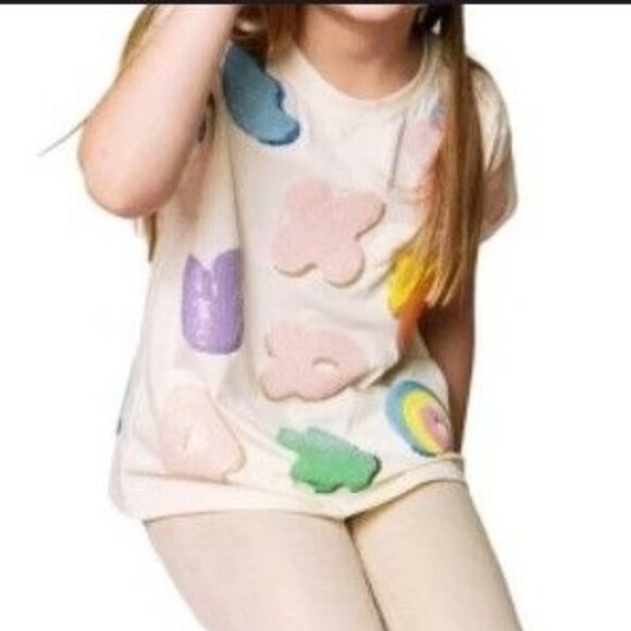 NEW QUEEN OF SPARKLES KIDS GIRLS YOUTH TEE LUCKY CHARMS XL ST PATRICKS DAY TOP - Picture 1 of 8